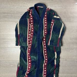 Knightsbridge mens vintage towel shower bath robe 90s retro colors approx M / L